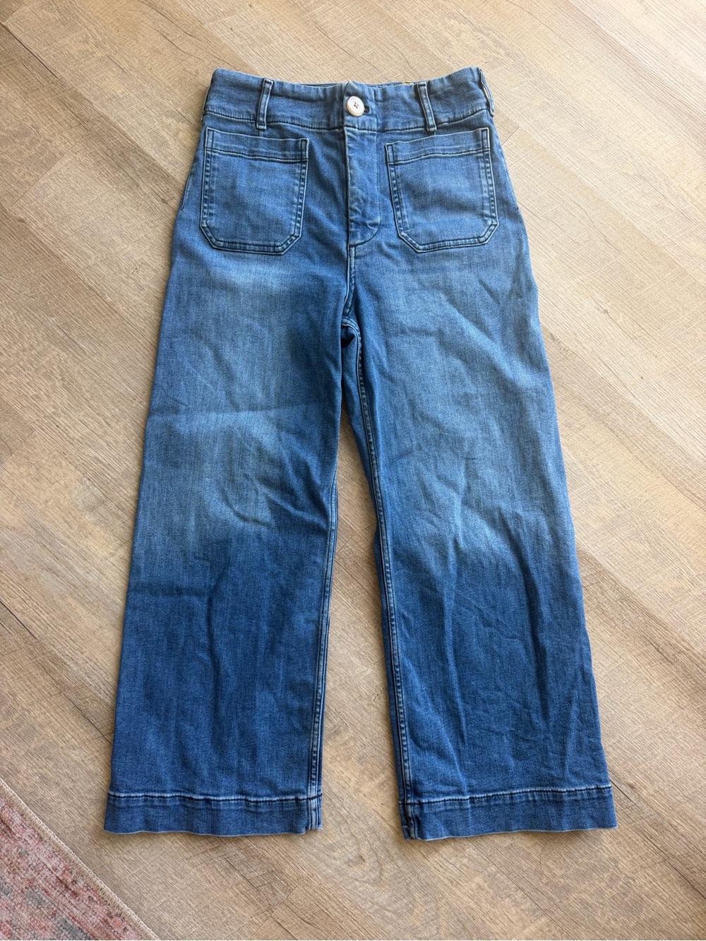 Maeve Colette Wide Leg Cropped Jeans from Anthropologie